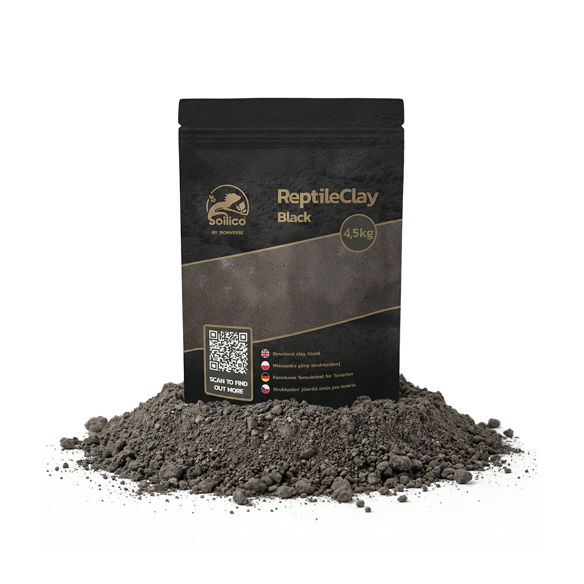 SOILICO ReptileClay BLACK - Lehmpulver SCHWARZ